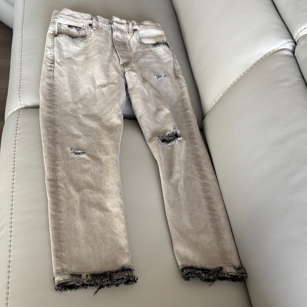 NEW Citizens of Humanity Premium Vintage Denim Distressed Beige Women's Jeans 27